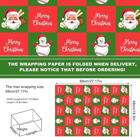 Watersay 12 PCS Fishing Christmas Wrapp Paper Funny Santa Christmas Wrapping Paper Santa Fishermen Gift Wrap for Xmas Holiday Party Craft in Saudi Arabia