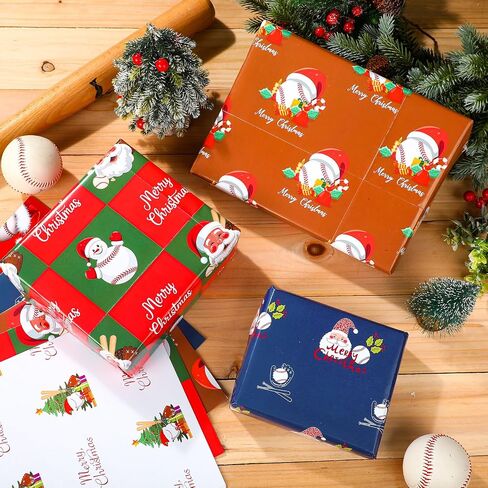 Watersay 12 PCS Fishing Christmas Wrapp Paper Funny Santa Christmas Wrapping Paper Santa Fishermen Gift Wrap for Xmas Holiday Party Craft in Saudi Arabia