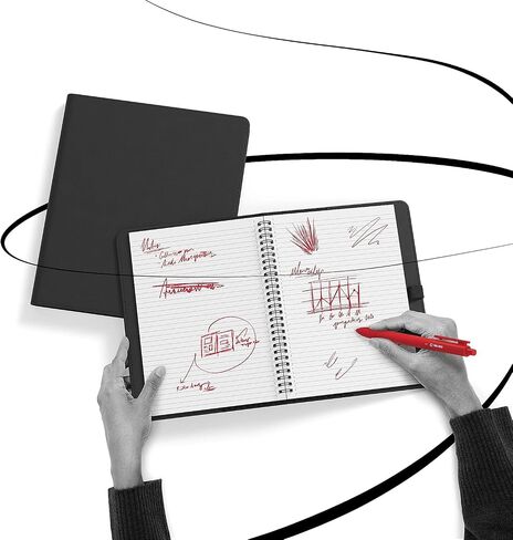 TRU RED Staples Medium Folio Soft Cover Ruled Notebook, Blk in Saudi Arabia