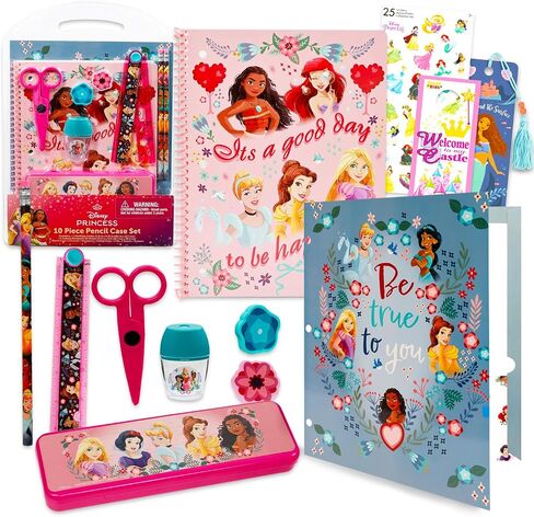 Disney Princess Notebook Set - Bundle of Stationery, Folders, Notebook, Pencils, Stickers, More | Disney Princess School Supplies for Kids in Saudi Arabia
