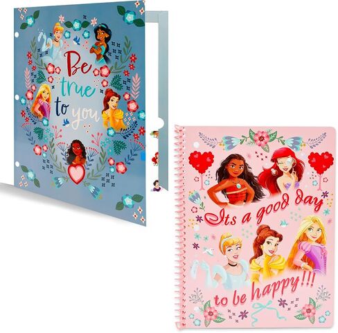 Disney Princess Notebook Set - Bundle of Stationery, Folders, Notebook, Pencils, Stickers, More | Disney Princess School Supplies for Kids in Saudi Arabia