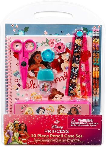 Disney Princess Notebook Set - Bundle of Stationery, Folders, Notebook, Pencils, Stickers, More | Disney Princess School Supplies for Kids in Saudi Arabia