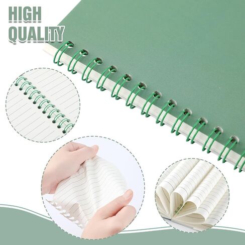 6 PCS Sage Green School Sounds Budboy Procal Noteboor for Work A5 College حكمت المجلات الحلزونية بمجموعة قرطاسية المدارس للعمل in Saudi Arabia