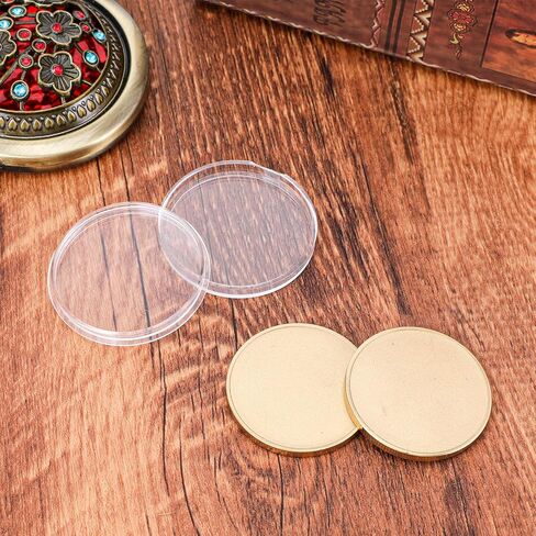 10 Pcs Blank Challenge Coins for Engraving, Aemygo 40mm Solid Brass Engraving Blanks Coin with Threaded Edged, Laser Engravable Stamping Coin for DIY Crafts, Commemorative, Collection Supplies in Kuwait