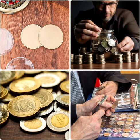 10 Pcs Blank Challenge Coins for Engraving, Aemygo 40mm Solid Brass Engraving Blanks Coin with Threaded Edged, Laser Engravable Stamping Coin for DIY Crafts, Commemorative, Collection Supplies in Kuwait