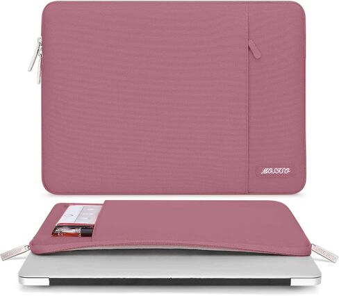 Mosiso متوافق مع MacBook Pro 14 بوصة الحالة 2024-2022 2021 الإصدار M3 A2918 A2992 M2 A2779 M1 A2442 ، قذيفة صلبة بلاستيكية وأكمام رأسية بوليستر مع غطاء جيب ولوحة مفاتيح ، شاي بايت وردي in Saudi Arabia