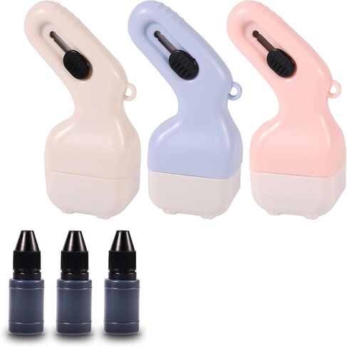 3pcs Guard Your ID Stamp Roller with 3pcs Refill Inks, 2-in-1 Box Opener and Identity Privacy Theft Protection Security Name Address Data Defender Roller Multipurpose Confidential Stamp Protector in Saudi Arabia