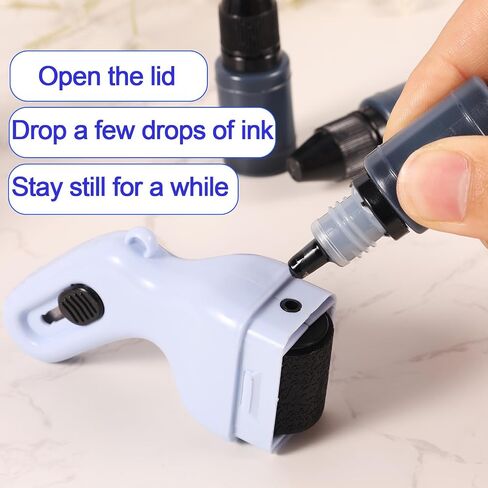 3pcs Guard Your ID Stamp Roller with 3pcs Refill Inks, 2-in-1 Box Opener and Identity Privacy Theft Protection Security Name Address Data Defender Roller Multipurpose Confidential Stamp Protector in Saudi Arabia