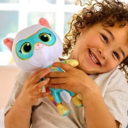 متجر ديزني الرسمي Superkitties Bitsy Plush - حيوانات مفصلة ديزني محشوة مع ميزات مطرزة وعناصر فن الشاشة ، جزء من مجموعة Superkitties Plush in Saudi Arabia