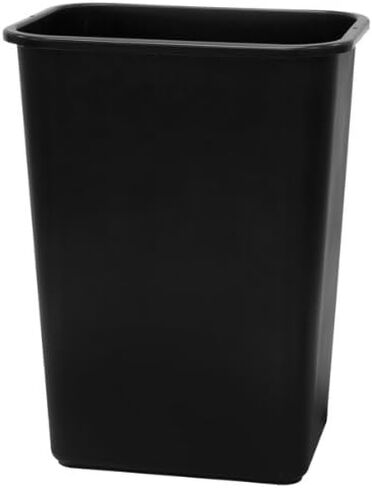 United Solutions WB0060 Black Plastic 41 Quart Office Wastebastket-10.25 Gallon Trash Can in Black in Kuwait