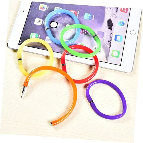 Uonlytech 10pcs wristband point pens bendy collable bracelets for attationery الإبداعية للوازم المدرسيون لون عشوائي in Kuwait