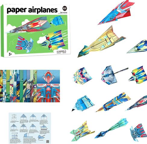 مجموعة طائرة Vexorith Paper Paper ، مجموعة اوريغامي للأطفال الذين تتراوح أعمارهم بين 8 و 12 عامًا ، طائرة DIY اوريغامي ، مع 16 تصميمًا كلاسيكيًا 36 ورقة من تصاميم الورق الأوريغامي الملونة أفضل هدية لطفلك (دليل رقمي فقط) in Saudi Arabia