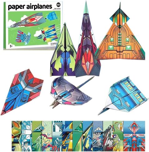 مجموعة طائرة Vexorith Paper Paper ، مجموعة اوريغامي للأطفال الذين تتراوح أعمارهم بين 8 و 12 عامًا ، طائرة DIY اوريغامي ، مع 16 تصميمًا كلاسيكيًا 36 ورقة من تصاميم الورق الأوريغامي الملونة أفضل هدية لطفلك (دليل رقمي فقط) in Saudi Arabia