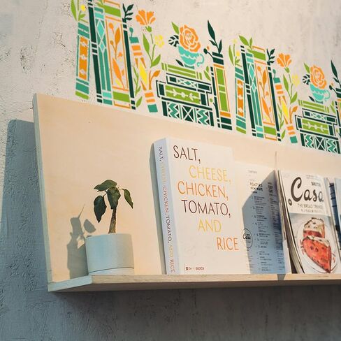 2pcs Book and Stationery Wall Stencil for Painting, 11.8"x11.8" Open Book Reusable Stencil for Wood Burning, Book Pen Paint Template DIY Craft Art Stencil on Wood Fabric Canvas Journal in Kuwait