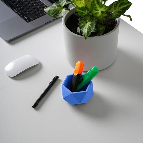 Pro & Family Concrete Desk Organizer Pencil Holder Pen Holder Decore Decord Flower Pot Work Room Decore Coffee Table Decor in Kuwait