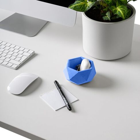Pro & Family Concrete Desk Organizer Pencil Holder Pen Holder Decore Decord Flower Pot Work Room Decore Coffee Table Decor in Kuwait