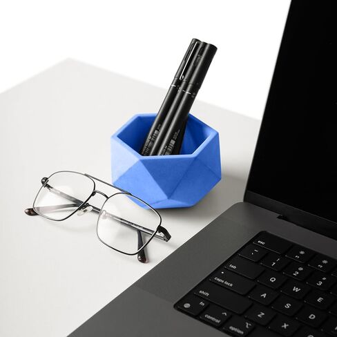 Pro & Family Concrete Desk Organizer Pencil Holder Pen Holder Decore Decord Flower Pot Work Room Decore Coffee Table Decor in Kuwait