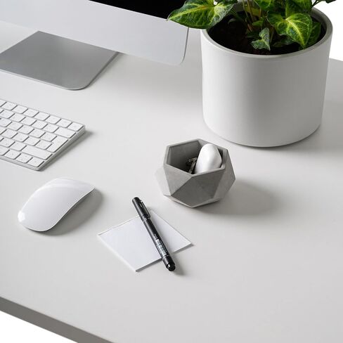 Pro & Family Concrete Desk Organizer Pencil Holder Pen Holder Decore Decord Flower Pot Work Room Decore Coffee Table Decor in Kuwait