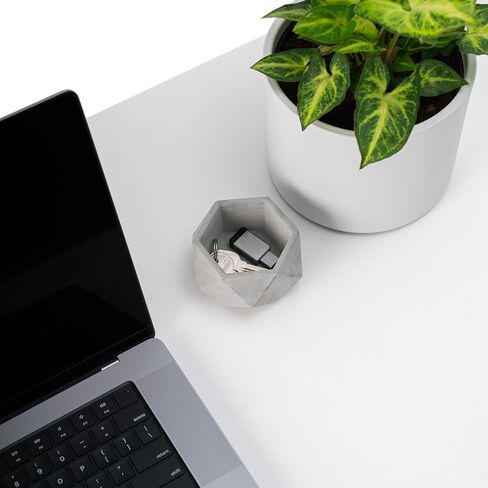 Pro & Family Concrete Desk Organizer Pencil Holder Pen Holder Decore Decord Flower Pot Work Room Decore Coffee Table Decor in Kuwait