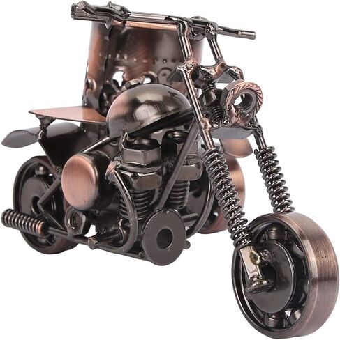 GLOGLOW VINTAGE Motorcycle Model حامل قلم رصاص سطح المكتب ، منظم تخزين الفنون الإبداعية للمكتب in Saudi Arabia
