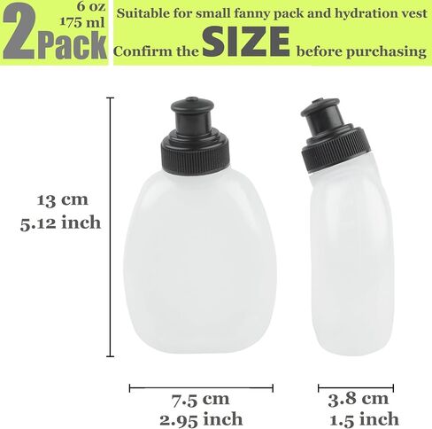 2x10oz BPA-Free Water Bottles for the Running Hydration Belt, Fuel Belts Replacement Bottle Set for Marathon Walking Hiking Cycling Trail Skiing（2 Pack） in Saudi Arabia