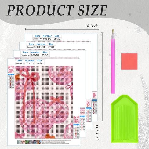 JWVK Pink Preppy Western Diamond Art Kits 4 Pack, Trendy Coquette Pink Bow Disco Ball Howdy DIY Diamond Gem Painting Art Kits for Girls Kids Adults Beginners, Preppy Cowgirl Room Decor 10x11.8 Inch in Saudi Arabia