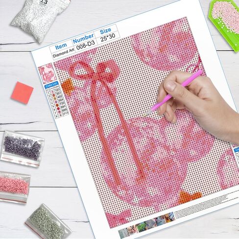 JWVK Pink Preppy Western Diamond Art Kits 4 Pack, Trendy Coquette Pink Bow Disco Ball Howdy DIY Diamond Gem Painting Art Kits for Girls Kids Adults Beginners, Preppy Cowgirl Room Decor 10x11.8 Inch in Saudi Arabia