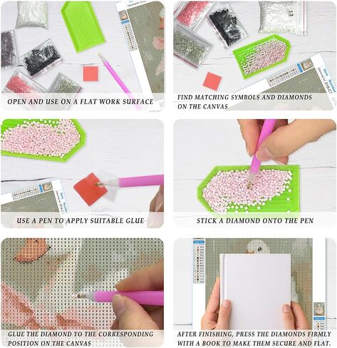 JWVK Pink Preppy Western Diamond Art Kits 4 Pack, Trendy Coquette Pink Bow Disco Ball Howdy DIY Diamond Gem Painting Art Kits for Girls Kids Adults Beginners, Preppy Cowgirl Room Decor 10x11.8 Inch in Saudi Arabia