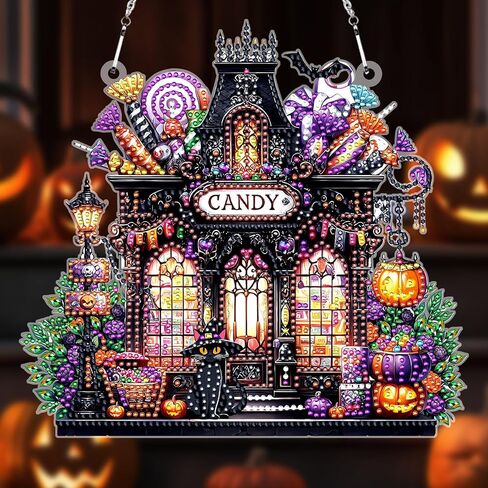 Motiskyy Halloween Candy Diamond Shop Art Kits للبالغين 5D خاصًا بحرون Rhinestone Diy Paint in Kuwait