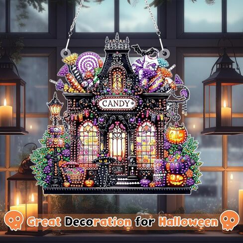 Motiskyy Halloween Candy Diamond Shop Art Kits للبالغين 5D خاصًا بحرون Rhinestone Diy Paint in Kuwait
