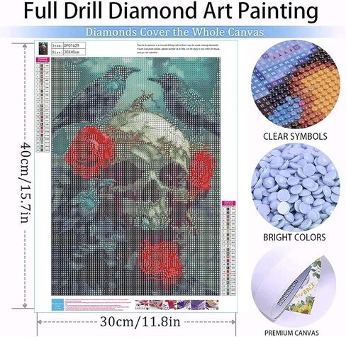 مجموعات الطلاء Gemzono Diamond للبالغين ، ألوان مائية Tanuki 5D مجموعات فن الماس للمبتدئين DIY الكامل Drill Diamond Dots Crystal Craft Kits for Home Wall Decords 11.8x15.7 Inch in Kuwait