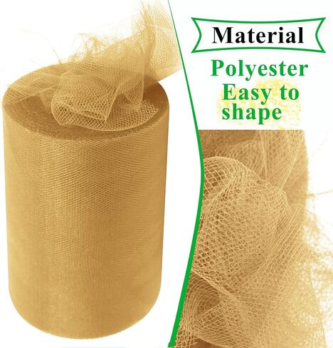 IONTACH Black Tulle Fabric Roll 6 Inch X 100 Yards Tulle Ribbon in Kuwait