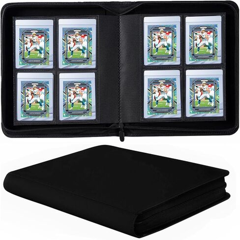 4 Pockets Card Binder for Semi Rigid Card Holders, Ringless Card Binder Album Holds 160 Semi Rigid Card Sleeves, Semi Card Holder Binder with Sleeves for PSA, BGS & Grading, CSG, Clear TCG Protector in Kuwait