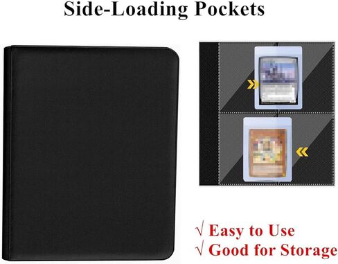 4 Pockets Card Binder for Semi Rigid Card Holders, Ringless Card Binder Album Holds 160 Semi Rigid Card Sleeves, Semi Card Holder Binder with Sleeves for PSA, BGS & Grading, CSG, Clear TCG Protector in Kuwait