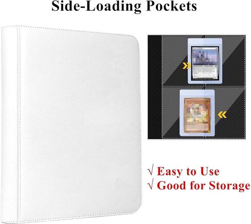 4 Pockets Card Binder for Semi Rigid Card Holders, Ringless Card Binder Album Holds 160 Semi Rigid Card Sleeves, Semi Card Holder Binder with Sleeves for PSA, BGS & Grading, CSG, Clear TCG Protector in Saudi Arabia
