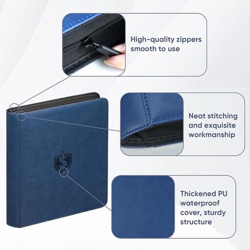 Toploader Binder hold 324 “3 x 4'' Toploaders Top Loader Binder for Sleeved Cards Top Loader Storage for Sports Cards, TCG Cards, Card Holder with Double-Sided Pages, Black in Saudi Arabia