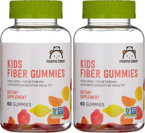 Amazon Brand - Mama Bear - Kids Fiber Gummies - Supports Digestive Health, Orange, 60 Count in Saudi Arabia