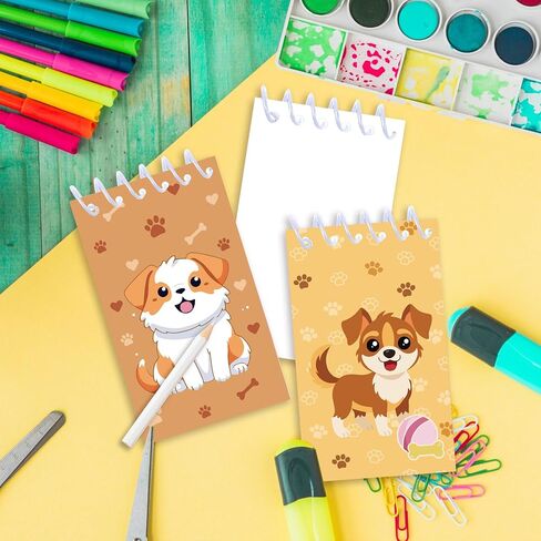 16 Pack Mini Dog Spiral Pocket Notebook, Pet Dog Mini Notebook For Classroom Students, 16 Pages Portable for Puppy Dog Party Office Gifts Supplies, 2.4 x 3.9 inches in Saudi Arabia