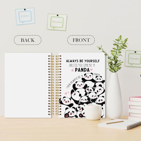 LADOCK Cute Panda Notebook, Panda Gifts for Women Journal, Pandas Lover Gifts, Cute School Supplies, Always Be Yourself Unless You Can Be A Pandas Spiral Notebook, 5.5x8.3 in Saudi Arabia