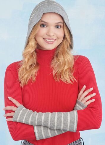 Simplicity Knit Arm Warmers and Beanie Style Hats Sewing Pattern Packet, Design Code S9871, Sizes S-M-L, Multicolor in Saudi Arabia