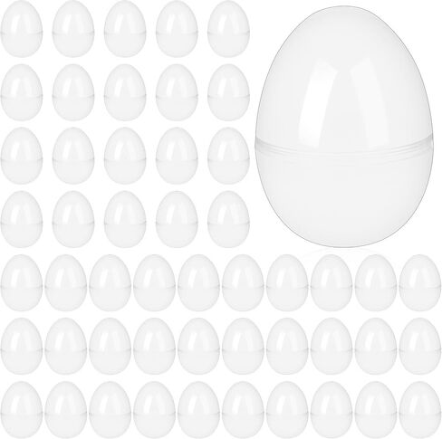 50 PCS بيض عيد الفصح من البلاستيك الأخضر القابل للملء ، الجزء الأكبر فارغ فارغ لأحشاد سلة عيد الفصح ، الحشو ، تفضل الحفلات ، مطاردة ، جائزة الفصل الدراسي in Kuwait