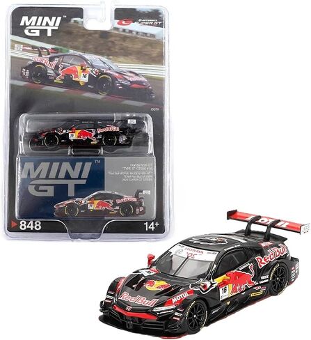 Diecast Model Car Compatible with Mini GT 1:64 Honda NSX-GT “Type S" GT500#16 “Red Bull MOTUL Mugen NSX-GT" Team Red Bull Mugen 2022 Super GT Series Japan Exclusive Limited Edition MGT00848 in Saudi Arabia