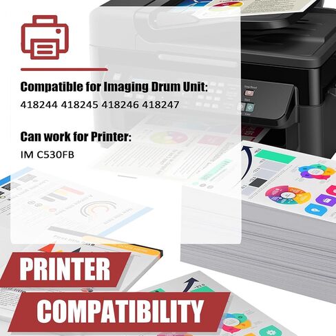 IM C530FB Drum Units Compatible for Ricoh IMC530 418244 418245 418246 418247 Imaging Drum Unit Work for Ricoh IM C530FB Printer 1 Black in Saudi Arabia