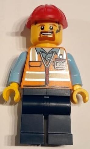 مدينة LEGO: عامل البناء minifigure مع خلاط الأسمنت in Saudi Arabia