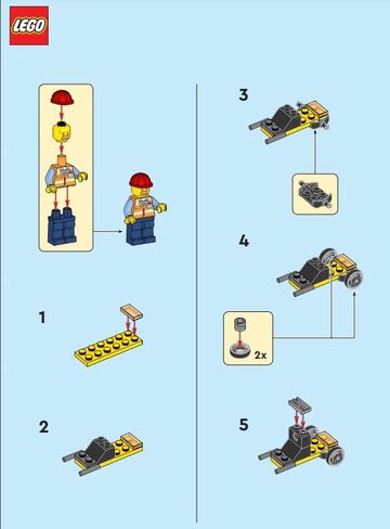 مدينة LEGO: عامل البناء minifigure مع خلاط الأسمنت in Saudi Arabia