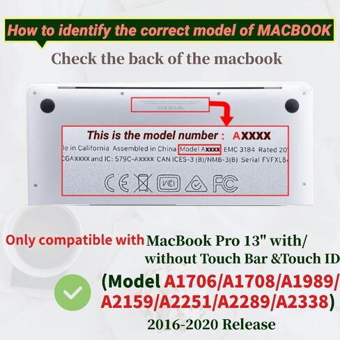متوافق مع MacBook Pro 13 Inch Case 2021 2020 2019 2018 2017 2016 الإصدار M1 A2338 A2289 A2251 A2159 A1989 A1708 A1706 ، قشرة كمبيوتر محمول بلاستيكية ، جلد مفتاح ، أحمر أسود in Kuwait