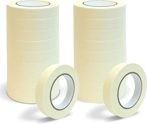 Better Office Products Masking Tape, 1 Inch x 55 Yards, Bulk Pack, White Beige Color, Adhesive Painting Tape, Bulk Pack General Purpose Masking Tape (10 Pack) in Saudi Arabia