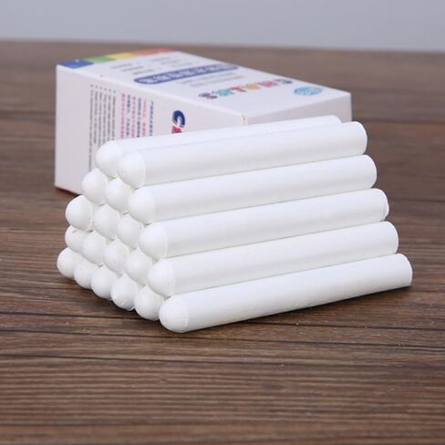20 PCS Uspless Jumbo Sidewalk طباشير أبيض: مسار الممر القابل للغسل ، الطباشير الطباشيري للبالغين ، ارسم على السبورة ولوحة السوداء والملعب في الهواء الطلق - سهلة محو الماء (أبيض ، مستدير) in Saudi Arabia