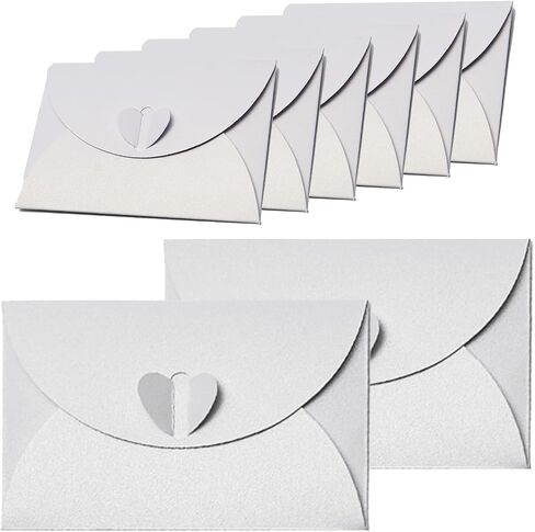 32 Pack Heart على شكل قلب المظلات الصغيرة ، مظاريف بطاقة هدية لرسائل الحب ، حفل تحية الزفاف ، ملاحظات شخصية ، 3.9x2.7 بوصة ، وردي in Kuwait