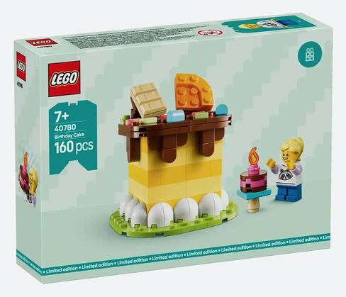 LEGO Birthday Cake Building Set 40780, 160 Pieces, Ages 7+, Yellow Layered Cake with Minifigure in Saudi Arabia